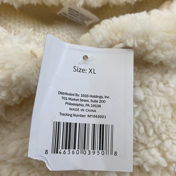 Style 5 fuzzy sherpa turtleneck pullover White - Picture 11 of 11